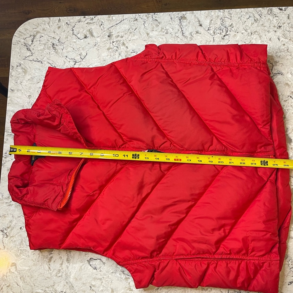 JW Woolrich Poppy Red Ladies Puffer Vest w/zipper ** Look flylike Marty McFly!**
